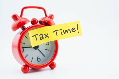 Kırmızı alarmlı saatin üzerine yapıştırıcı notunu kopyala.