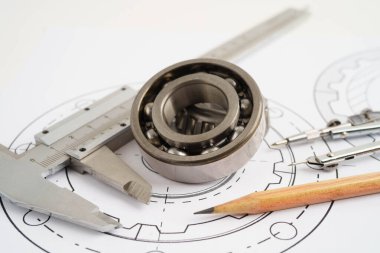 Metal top bermanlı mühendislik ve hassas aletler, mekanik endüstriyel.