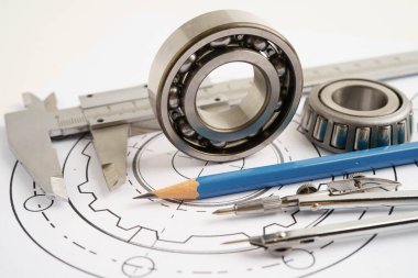 Metal top bermanlı mühendislik ve hassas aletler, mekanik endüstriyel.