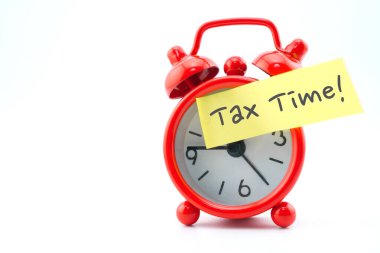 Kırmızı alarmlı saatin üzerine yapıştırıcı notunu kopyala.