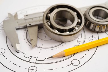 Metal top bermanlı mühendislik ve hassas aletler, mekanik endüstriyel.