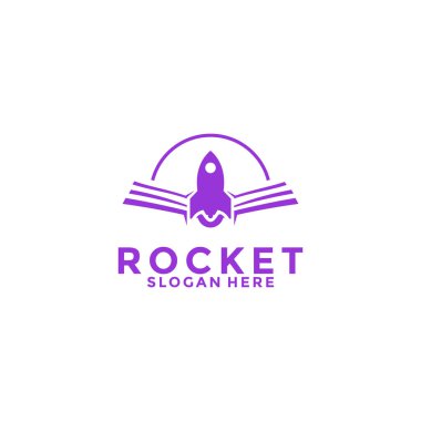 rocket launch vector logo design, simple modern rocket logo design inspiration