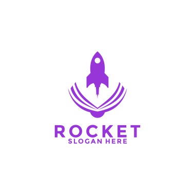 rocket launch vector logo design, simple modern rocket logo design inspiration