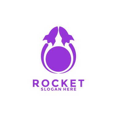 rocket launch vector logo design, simple modern rocket logo design inspiration