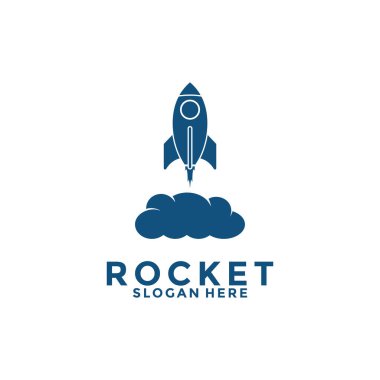rocket launch vector logo design, simple modern rocket logo design inspiration