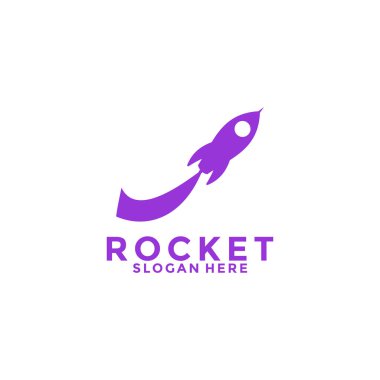 rocket launch vector logo design, simple modern rocket logo design inspiration