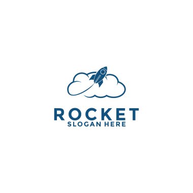 rocket launch vector logo design, simple modern rocket logo design inspiration