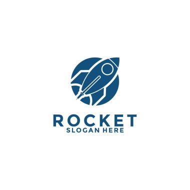 rocket launch vector logo design, simple modern rocket logo design inspiration