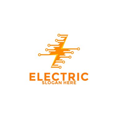 Electric Tech Logo Vector, Creative Thunderbolt with Technology Logo vector template