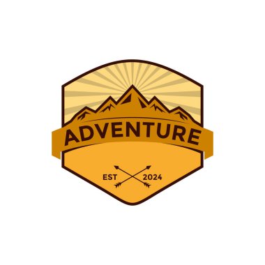 Mountain logo design vector illustration, outdoor adventure . Adventure Vector graphic logo template