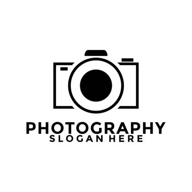 Camera logo icon vector, Simple Photography logo design template