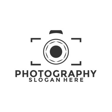 Camera logo icon vector, Simple Photography logo design template
