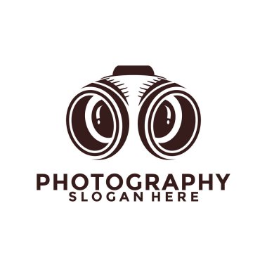 Photography logo vector, Lens Camera Photography logo template