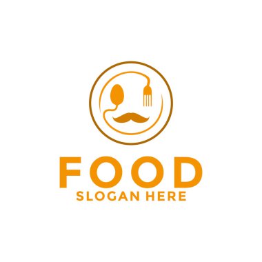 Food Logo Design, Chef logo icon, food logo for Kitchen, restaurant, cafe and cooking logo vector template