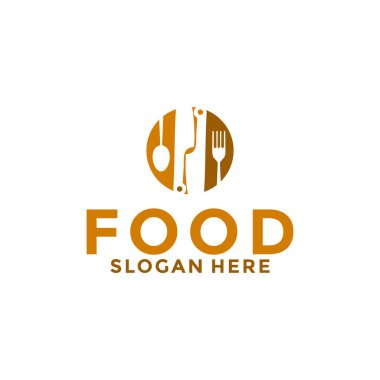 Food Logo Design, Chef logo icon, food logo for Kitchen, restaurant, cafe and cooking logo vector template