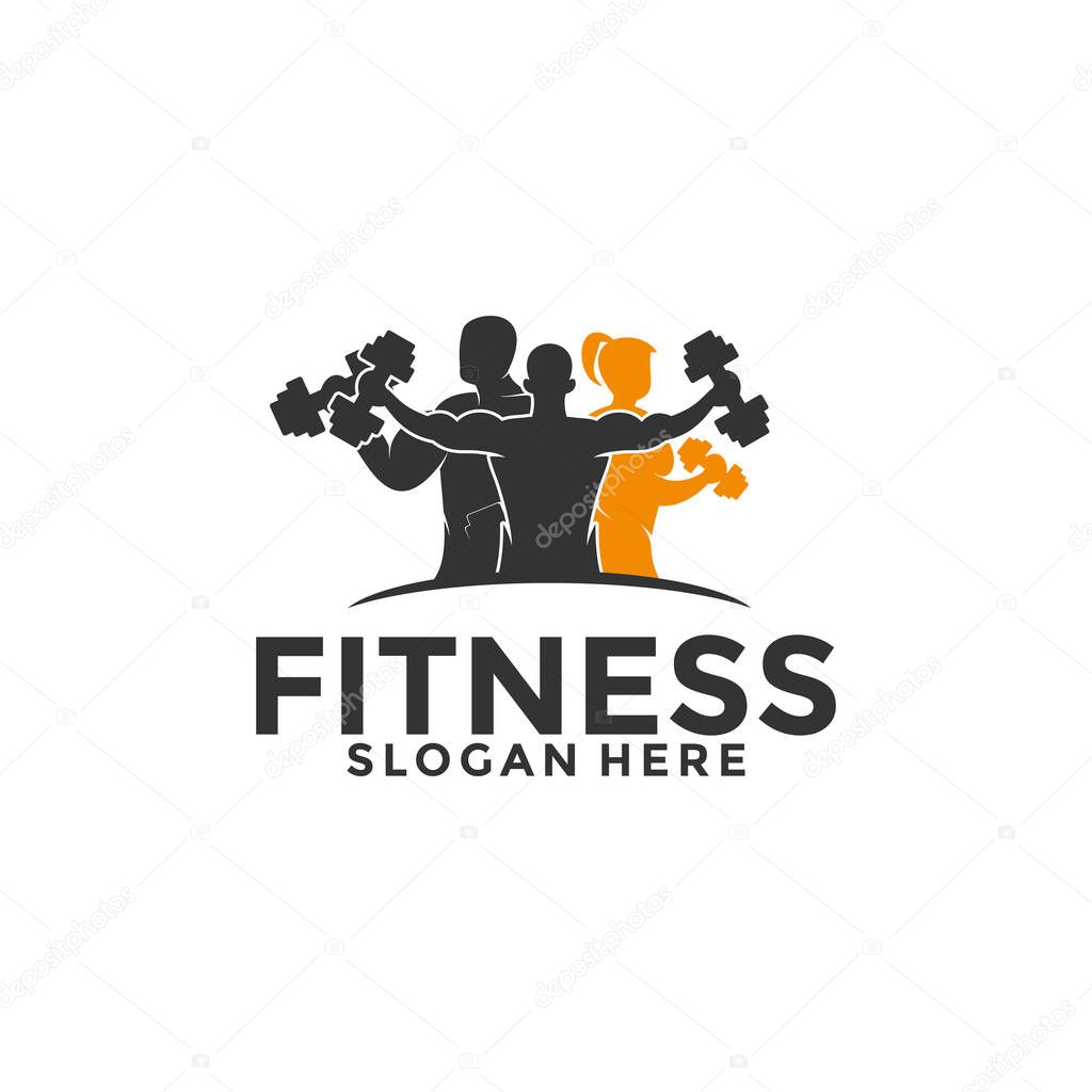 Fitness and Gym Logo Design Vector, Sport and Fitness logo template