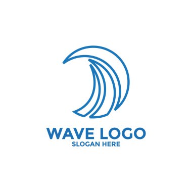 wave vector logo concept design template