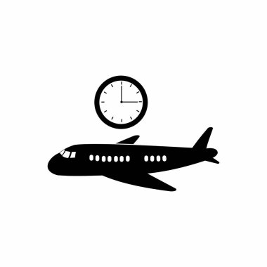 Uçak vektör simgesi, Havalimanı vektörü, Havalimanı siluet vektör simgesi simgesi