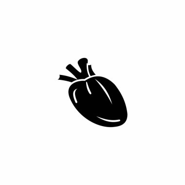 Heart Organ vector icon, Anatomy Vector Icons. Internal Human Organs vector icon clipart