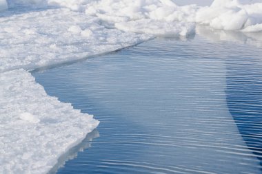 Kış boyunca su üzerindeki buz örtüsü