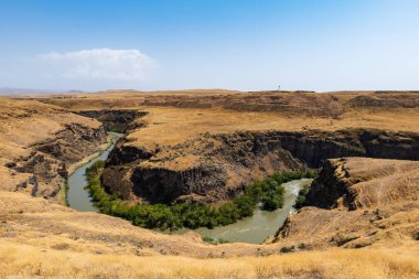 Türkiye 'nin doğusundaki Kars yakınlarında Antik Yıkım. 