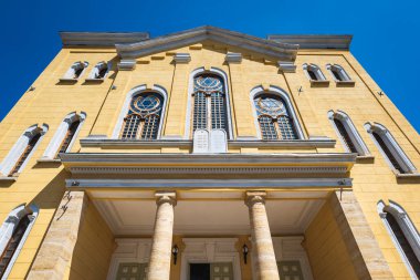 Edirne, Turkey - August 2022: Great Synagogue in Edrine city, Turkey. The synagogue is one of touristic landmarks in Edirne