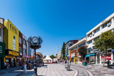 Edirne, Turkey - September 2022: Edirne downtown street view in the city of Edirne, Turkey. Edirne is major a city in the northwest of Turkey