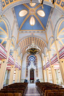 Edirne, Turkey - August 2022: Great Synagogue in Edrine city, Turkey. The synagogue is one of touristic landmarks in Edirne