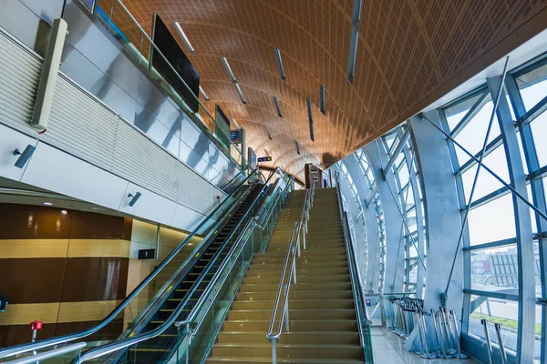 Dubai Emirados Árabes Unidos Outubro 2022 Dubai Metro Station Architecture — Fotografia de Stock