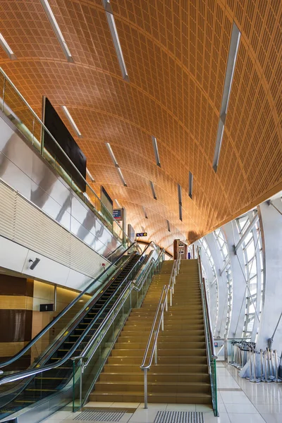 Dubai Emirados Árabes Unidos Outubro 2022 Dubai Metro Station Architecture — Fotografia de Stock