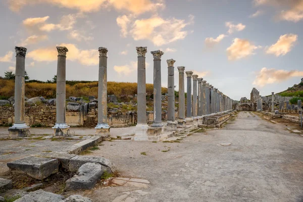 Perge Antiguo Sitio Arqueológico Ciudad Antalya Turquía Perge Era Una —  Fotos de Stock