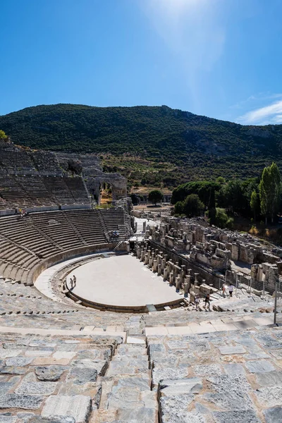 Efesovo Divadlo Selcuku Provincii Izmir Turecku Amfiteátr Největší Světě Pro — Stock fotografie