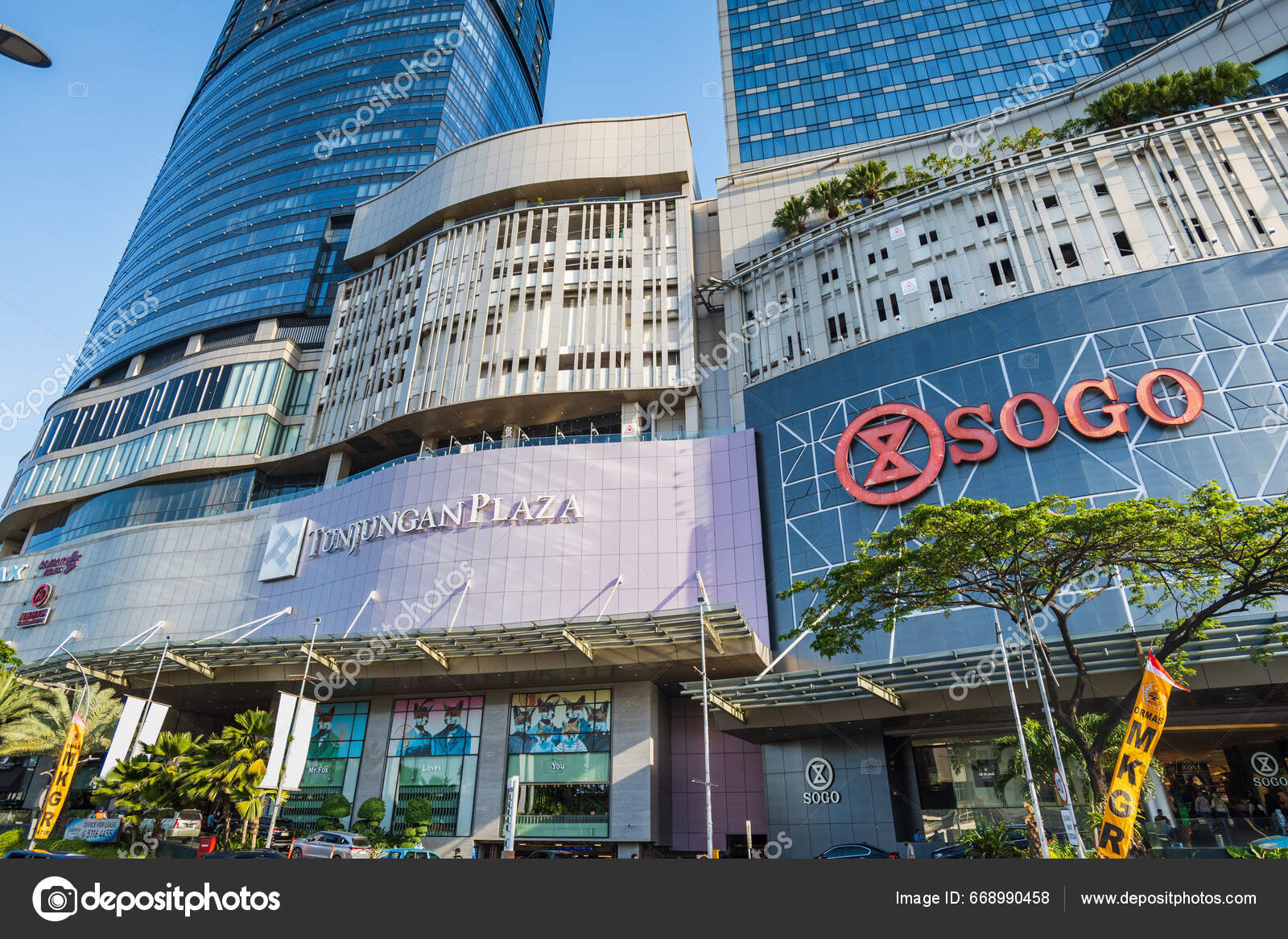 Surabaya Indonesia 2023 Tunjungan Plaza Shopping Mall Surabaya Landmark