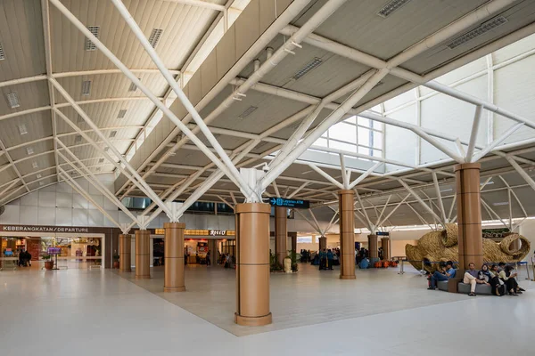 Lombok Indonesia 2023 Lombok International Airport Departure Terminal Architecture Praya — Stock Photo, Image