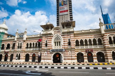 Kuala Lumpur, Malezya - 12.15.2023: Sultan Abdul Samad Binası, Malezya 'nın başkenti Kuala Lumpur' da bulunan tarihi bir devlet binası. 