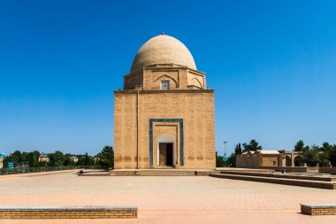  Özbekistan, Semerkant 'taki Rukhabad Mozolesi. Orta Asya 'da tarihi mimari