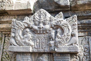 Prambanan taş oymacılığı ayrıntıları, Prambanan tapınağı, 9. yüzyıl Hindu tapınağı yerleşkesi ve UNESCO Dünya Mirası Alanı