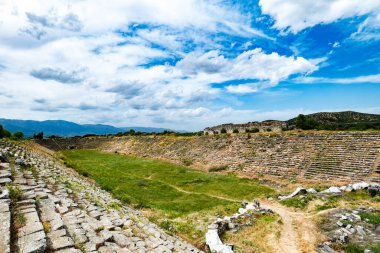 Aydın 'ın Aphrodisias kentindeki stadyum. Yüksek kalite fotoğraf