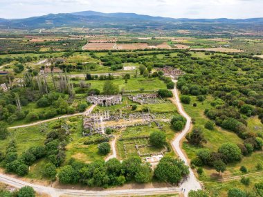 Aydın 'ın Aphrodisias antik kent arkeoloji sahası. 