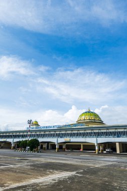 Banda Aceh, Indonesia - 01.09.2025: Banda Ache airport, Sultan Iskandar Muda International Airport architecture in Aceh, Indonesia. clipart