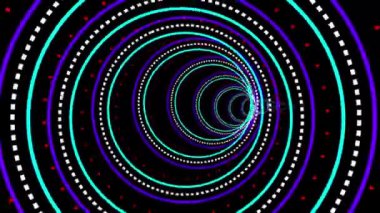 4K 60fps 'de Parlayan Işık Tüneli' nin basit animasyon çemberi. Kullanımı kolay. 