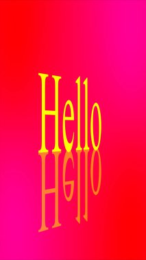 Merhaba metninin çok renkli arkaplan üzerindeki soyut çizimi. Yüksek çözünürlüklü sosyal medya geçmişleri için harika bir illüstrasyon merhaba mesajı. Kullanımı kolay.