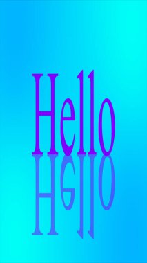 Merhaba metninin çok renkli arkaplan üzerindeki soyut çizimi. Yüksek çözünürlüklü sosyal medya geçmişleri için harika bir illüstrasyon merhaba mesajı. Kullanımı kolay.