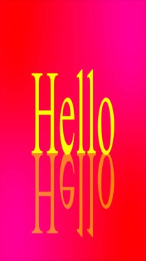 Merhaba metninin çok renkli arkaplan üzerindeki soyut çizimi. Yüksek çözünürlüklü sosyal medya geçmişleri için harika bir illüstrasyon merhaba mesajı. Kullanımı kolay.