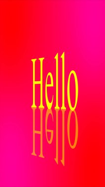 Merhaba metninin çok renkli arkaplan üzerindeki soyut çizimi. Yüksek çözünürlüklü sosyal medya geçmişleri için harika bir illüstrasyon merhaba mesajı. Kullanımı kolay.