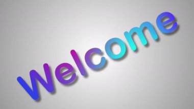 4k 60fps beyaz bir arkaplan üzerinde çok renkli yumuşak metin renklerinde metin animasyonunu karşılayın. Kullanımı kolay.