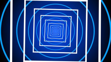 Yüksek çözünürlüklü mavi renkli bir tünel. Mavi arkaplanda parlak renkli bir tünel. Kullanımı kolay.