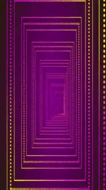 Dikey yüksek çözünürlükte çok renkli kare renkli tüneli olan çok renkli, pürüzsüz hareket eden bir tünel. Kusursuz Döngü 3 boyutlu tünel.