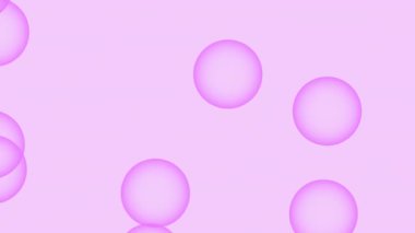 Canlı Pembe Uçan Baloncuklar Açık Pembe Arkaplanda Dans Ediyor, Bir Havai ve Oyuncu Sahnesi Yaratıyor. 4k - Alfa Kanalı.