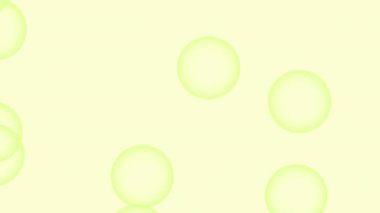 Canlı Sarı Uçan Baloncuklar Açık Sarı Arkaplanda Dans Ediyor, Bir Havai ve Oyuncu Sahne Oluşturuyor.